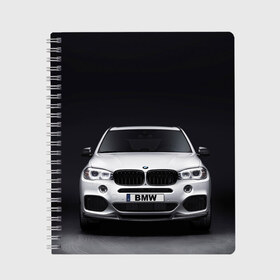Тетрадь с принтом BMW X5 в Рязани, 100% бумага | 48 листов, плотность листов — 60 г/м2, плотность картонной обложки — 250 г/м2. Листы скреплены сбоку удобной пружинной спиралью. Уголки страниц и обложки скругленные. Цвет линий — светло-серый
 | Тематика изображения на принте: bmw | x3 x4 x5 x6 x7 x8 | авто | автомобиль | блатная | бмв | бумер | бэха | иномарка | концерн | красивая | крутая | марка немецкая | машина | пацанский таз | прикольная | тачила | тачка