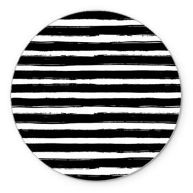 Коврик круглый с принтом Тельняшка в Рязани, резина и полиэстер | круглая форма, изображение наносится на всю лицевую часть | геометрия | зебра | линии | полосы | тельняшка | узор | черно белый