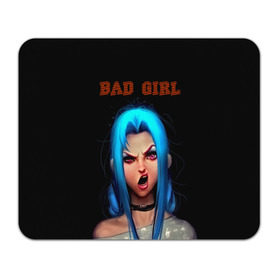 Коврик прямоугольный с принтом Bad Girl в Рязани, натуральный каучук | размер 230 х 185 мм; запечатка лицевой стороны | 3d | girl | девушка | прикольные | рок | синие волосы | скандалистка | эмо