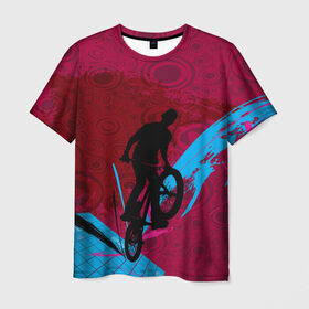 Мужская футболка 3D с принтом Bicycle в Рязани, 100% полиэфир | прямой крой, круглый вырез горловины, длина до линии бедер | 