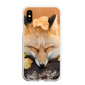 Чехол для iPhone XS Max матовый с принтом Соня в Рязани, Силикон | Область печати: задняя сторона чехла, без боковых панелей | fox | red | лиса | лисенок | рыжая