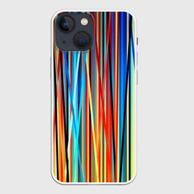 Чехол для iPhone 13 mini с принтом Colored stripes в Рязани,  |  | 3d | colored stripes | абстракция | другие | картинка | краски | линии | отблеск | полосы | прикольные | радуга | свет | цветные | яркие