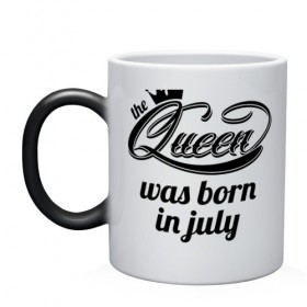 Кружка хамелеон с принтом Королева рождена в июле в Рязани, керамика | меняет цвет при нагревании, емкость 330 мл | девушке | день рождения | дочери | дочке | жене | королева | любимой | подарок | подруге | праздник | рождение | себе | сестре