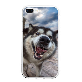 Чехол для iPhone 7Plus/8 Plus матовый с принтом Smile в Рязани, Силикон | Область печати: задняя сторона чехла, без боковых панелей | dog | лабрадор | мопс | пес | собака | такса | хаски | щеночек