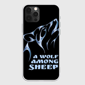 Чехол для iPhone 12 Pro Max с принтом Волк среди овец в Рязани, Силикон |  | wolf among sheep | татуировка | хищник