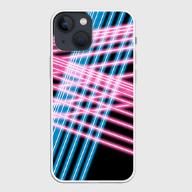 Чехол для iPhone 13 mini с принтом Неон в Рязани,  |  | линии | полосы | светящиеся | флуоресцентный | флюр | флюровый