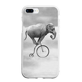 Чехол для iPhone 7Plus/8 Plus матовый с принтом Hipster Bike в Рязани, Силикон | Область печати: задняя сторона чехла, без боковых панелей | elephant | hipster | индия | йога | слон | хипстер