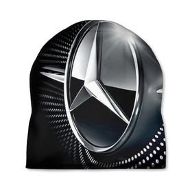 Шапка 3D с принтом Mercedes-Benz в Рязани, 100% полиэстер | универсальный размер, печать по всей поверхности изделия | car | germany | logo | make | mercedes benz | автомобиль | германия | логотип | марка | мерседес бенц