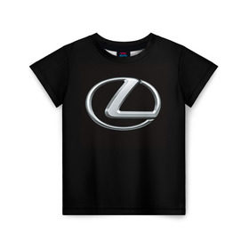 Детская футболка 3D с принтом Lexus в Рязани, 100% гипоаллергенный полиэфир | прямой крой, круглый вырез горловины, длина до линии бедер, чуть спущенное плечо, ткань немного тянется | brand | car | japan | lexus | logo | toyota motor | автомобиль | лексус | логотип | марка | япония