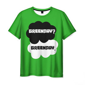 Мужская футболка 3D с принтом Green day в Рязани, 100% полиэфир | прямой крой, круглый вырез горловины, длина до линии бедер | Тематика изображения на принте: green day | грин дей | зеленый день