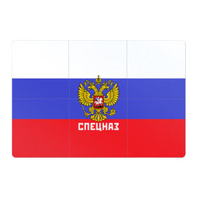 Магнитный плакат 3Х2 с принтом Спецназ, герб и флаг России в Рязани, Полимерный материал с магнитным слоем | 6 деталей размером 9*9 см | орел | отряд | рф | специального назначения | триколор