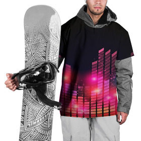 Накидка на куртку 3D с принтом Equalizer light в Рязани, 100% полиэстер |  | color | colour | glim | glow | light | lights | shine | world