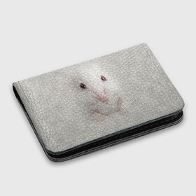 Картхолдер с принтом с принтом Крыса в Рязани, натуральная матовая кожа | размер 7,3 х 10 см; кардхолдер имеет 4 кармана для карт; | животные | крыса | мордочка | мышка | мышь | природа