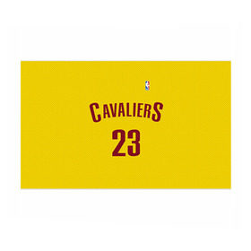 Бумага для упаковки 3D с принтом Форма Cavaliers Cleveland жёлтая в Рязани, пластик и полированная сталь | круглая форма, металлическое крепление в виде кольца | Тематика изображения на принте: nba