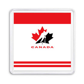 Магнит 55*55 с принтом TEAM CANADA в Рязани, Пластик | Размер: 65*65 мм; Размер печати: 55*55 мм | 2017 | canada | team | teamcanada | канада | мира | россия | хоккей | чемпионат | чм2017