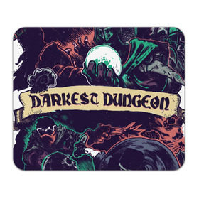 Коврик прямоугольный с принтом Darkest Dungeon в Рязани, натуральный каучук | размер 230 х 185 мм; запечатка лицевой стороны | darkest dungeon | замок | игра | логотип | рыцарь | темные подземелья | тьма | череп | чумной доктор