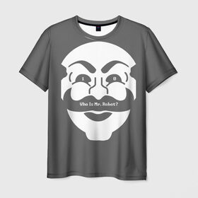 Мужская футболка 3D с принтом Who is в Рязани, 100% полиэфир | прямой крой, круглый вырез горловины, длина до линии бедер | mister | robot | мистер робот