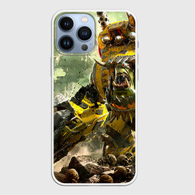 Чехол для iPhone 13 Pro Max с принтом WH40k warboss в Рязани,  |  | Тематика изображения на принте: dawn | eldar | war | warhammer | wh | wh40k | вархаммер | ваха | эльдар | эльдары