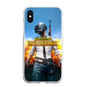 Чехол для iPhone XS Max матовый с принтом Playerunknown`s battlegrounds 1 в Рязани, Силикон | Область печати: задняя сторона чехла, без боковых панелей | battleground | battlegrounds | playerunknown