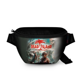 Поясная сумка 3D с принтом Dead island 8 в Рязани, 100% полиэстер | плотная ткань, ремень с регулируемой длиной, внутри несколько карманов для мелочей, основное отделение и карман с обратной стороны сумки застегиваются на молнию | dead | island | repticide | zombie | дэд айлэнд | зомби | мозги