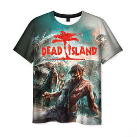 Мужская футболка 3D с принтом Dead island 8 в Рязани, 100% полиэфир | прямой крой, круглый вырез горловины, длина до линии бедер | dead | island | repticide | zombie | дэд айлэнд | зомби | мозги