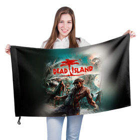 Флаг 3D с принтом Dead island 8 в Рязани, 100% полиэстер | плотность ткани — 95 г/м2, размер — 67 х 109 см. Принт наносится с одной стороны | dead | island | repticide | zombie | дэд айлэнд | зомби | мозги