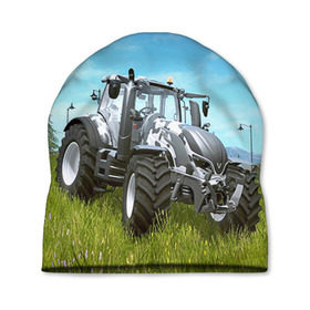 Шапка 3D с принтом Farming simulator 1 в Рязани, 100% полиэстер | универсальный размер, печать по всей поверхности изделия | farming | simulator | трактор | фермер