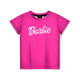 Детская футболка 3D с принтом Барби в Рязани, 100% гипоаллергенный полиэфир | прямой крой, круглый вырез горловины, длина до линии бедер, чуть спущенное плечо, ткань немного тянется | Тематика изображения на принте: badgirl | barbie | beach party | beaches | bride | crew | girl | girlfriends | henparty | pink | power | princess | real girls | superbride | team | девичник | для влюбленных | для подруг | замуж | море | невеста | отдых | пляж | пляжная вечеринка | подру