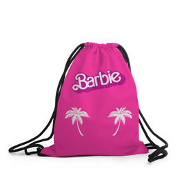 Рюкзак-мешок 3D с принтом Barbie пальмы в Рязани, 100% полиэстер | плотность ткани — 200 г/м2, размер — 35 х 45 см; лямки — толстые шнурки, застежка на шнуровке, без карманов и подкладки | badgirl | barbie | beach party | beaches | bride | crew | girl | girlfriends | henparty | pink | power | princess | real girls | superbride | team | девичник | для влюбленных | для подруг | замуж | море | невеста | отдых | пляж | пляжная вечеринка | подру