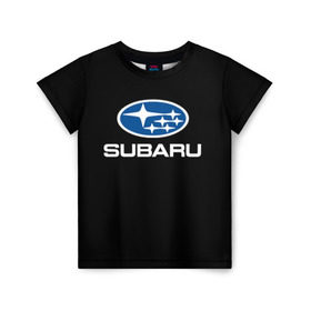 Детская футболка 3D с принтом Subaru в Рязани, 100% гипоаллергенный полиэфир | прямой крой, круглый вырез горловины, длина до линии бедер, чуть спущенное плечо, ткань немного тянется | Тематика изображения на принте: subaru | автомобиль | марка | машина | субару