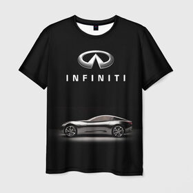 Мужская футболка 3D с принтом Infiniti в Рязани, 100% полиэфир | прямой крой, круглый вырез горловины, длина до линии бедер | Тематика изображения на принте: авто | инфинити | марка | машина