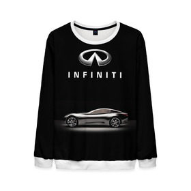 Мужской свитшот 3D с принтом Infiniti в Рязани, 100% полиэстер с мягким внутренним слоем | круглый вырез горловины, мягкая резинка на манжетах и поясе, свободная посадка по фигуре | авто | инфинити | марка | машина