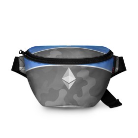 Поясная сумка 3D с принтом Black Milk Ethereum - Эфириум в Рязани, 100% полиэстер | плотная ткань, ремень с регулируемой длиной, внутри несколько карманов для мелочей, основное отделение и карман с обратной стороны сумки застегиваются на молнию | black milk | ethereum | etherium | litecoin | крипта | крипто | криптовалюта | лайткоин | майнер | майнинг | эфир