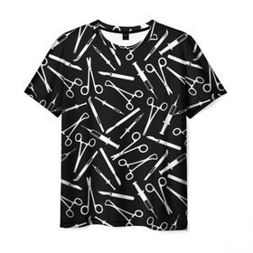 Мужская футболка 3D с принтом Шприцы в Рязани, 100% полиэфир | прямой крой, круглый вырез горловины, длина до линии бедер | Тематика изображения на принте: doctor | врач | доктор | инструмент | медик | медицина | скальпель
