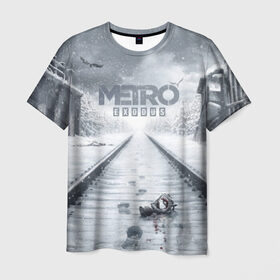Мужская футболка 3D с принтом METRO: Exodus в Рязани, 100% полиэфир | прямой крой, круглый вырез горловины, длина до линии бедер | horror | metro | metro 2033 | redux | игра | метро | хоррор