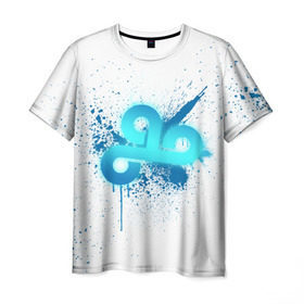 Мужская футболка 3D с принтом cs:go - Cloud9 (White collection) в Рязани, 100% полиэфир | прямой крой, круглый вырез горловины, длина до линии бедер | 0x000000123 | cloud9 | cs go | white | кс го