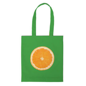 Сумка 3D повседневная с принтом Низкополигональный апельсин в Рязани, 100% полиэстер | Плотность: 200 г/м2; Размер: 34×35 см; Высота лямок: 30 см | lowpoly | polygonal | апельсин | зеленый | оранджевый | полигон | полигональный | полигоны | яркий