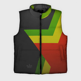 Мужской жилет утепленный 3D с принтом Black Milk Black Rasta Star в Рязани,  |  | 420 | black milk | bob marley | buds | color | jamaica | rasta | rastaman | snoop dogg | star | tricolor | боб марли | бошки | раста | триколор