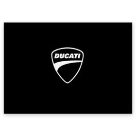 Поздравительная открытка с принтом Ducati в Рязани, 100% бумага | плотность бумаги 280 г/м2, матовая, на обратной стороне линовка и место для марки
 | Тематика изображения на принте: авто | дукати | марка | машина