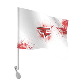 Флаг для автомобиля с принтом cs:go - FaZe clan (White collection) в Рязани, 100% полиэстер | Размер: 30*21 см | cs go | faze | white | кс го | фейз