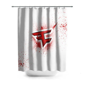 Штора 3D для ванной с принтом cs:go - FaZe clan (White collection) в Рязани, 100% полиэстер | плотность материала — 100 г/м2. Стандартный размер — 146 см х 180 см. По верхнему краю — пластиковые люверсы для креплений. В комплекте 10 пластиковых колец | cs go | faze | white | кс го | фейз