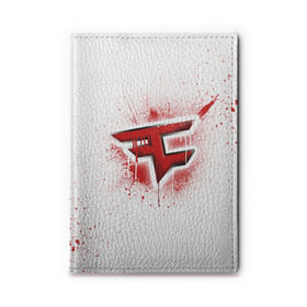 Обложка для автодокументов с принтом cs:go - FaZe clan (White collection) в Рязани, натуральная кожа |  размер 19,9*13 см; внутри 4 больших “конверта” для документов и один маленький отдел — туда идеально встанут права | cs go | faze | white | кс го | фейз