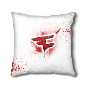 Подушка 3D с принтом cs:go - FaZe clan (White collection) в Рязани, наволочка – 100% полиэстер, наполнитель – холлофайбер (легкий наполнитель, не вызывает аллергию). | состоит из подушки и наволочки. Наволочка на молнии, легко снимается для стирки | Тематика изображения на принте: cs go | faze | white | кс го | фейз