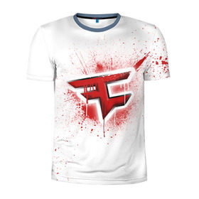 Мужская футболка 3D спортивная с принтом cs:go - FaZe clan (White collection) в Рязани, 100% полиэстер с улучшенными характеристиками | приталенный силуэт, круглая горловина, широкие плечи, сужается к линии бедра | cs go | faze | white | кс го | фейз