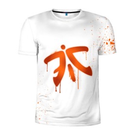 Мужская футболка 3D спортивная с принтом cs:go - Fnatic (White collection) в Рязани, 100% полиэстер с улучшенными характеристиками | приталенный силуэт, круглая горловина, широкие плечи, сужается к линии бедра | cs go | fnatic | кс го | фнатик