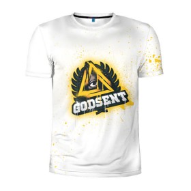 Мужская футболка 3D спортивная с принтом cs:go - Godsent (White collection) в Рязани, 100% полиэстер с улучшенными характеристиками | приталенный силуэт, круглая горловина, широкие плечи, сужается к линии бедра | 