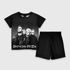 Детский костюм с шортами 3D с принтом Depeche mode в Рязани,  |  | Тематика изображения на принте: альтернативный рок | вестник моды | винс кларк | депеш мод | депешмод | дэйв гаан | индастриал рок | мартин гор | синти поп | электроник рок | энди флетчер