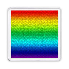 Магнит 55*55 с принтом Радуга (Витражный Градиент) в Рязани, Пластик | Размер: 65*65 мм; Размер печати: 55*55 мм | Тематика изображения на принте: gradient | rainbow | витраж | градиент | радуга