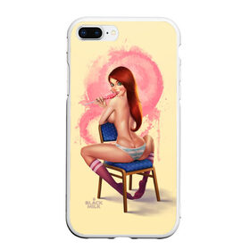 Чехол для iPhone 7Plus/8 Plus матовый с принтом Pin Up Pop Art Girl в Рязани, Силикон | Область печати: задняя сторона чехла, без боковых панелей | comics | girl | lollipop | pin up | pop art | арт | девочка | дизайн | конфетка | лолита | милая | мода | пафос | поп арт | сосательная | стиль | чупа чупс