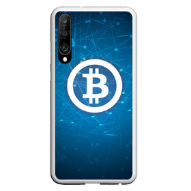 Чехол для Honor P30 с принтом Bitcoin Blue - Биткоин в Рязани, Силикон | Область печати: задняя сторона чехла, без боковых панелей | Тематика изображения на принте: bitcoin | ethereum | litecoin | биткоин | интернет | крипта | криптовалюта | лайткоин | майнинг | технологии | эфир